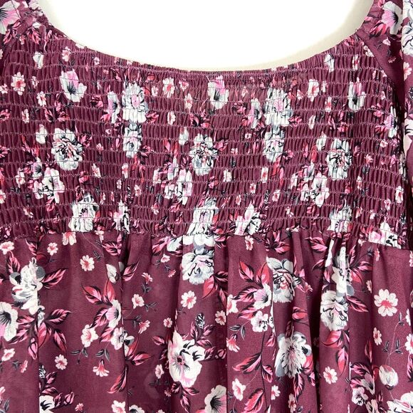 Dee Elly Top Medium Cottage Smock Ruffle Semi Sheer Coquette (BUNDLE PRICE $5) - Picture 4 of 9